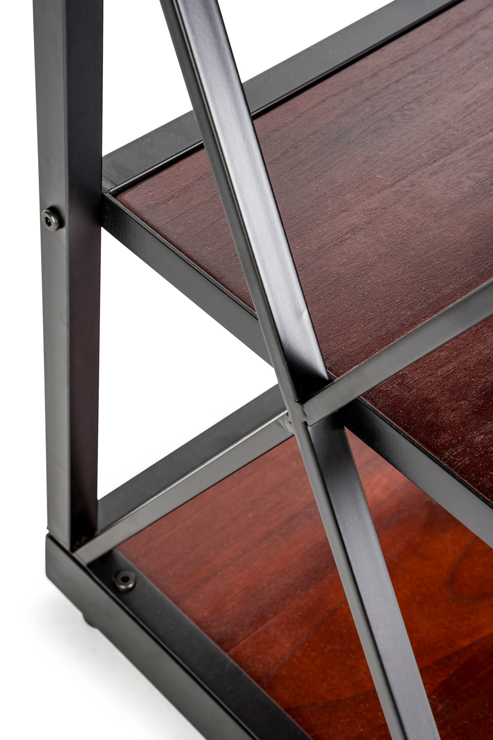 x-frame media bookshelf with stable construction