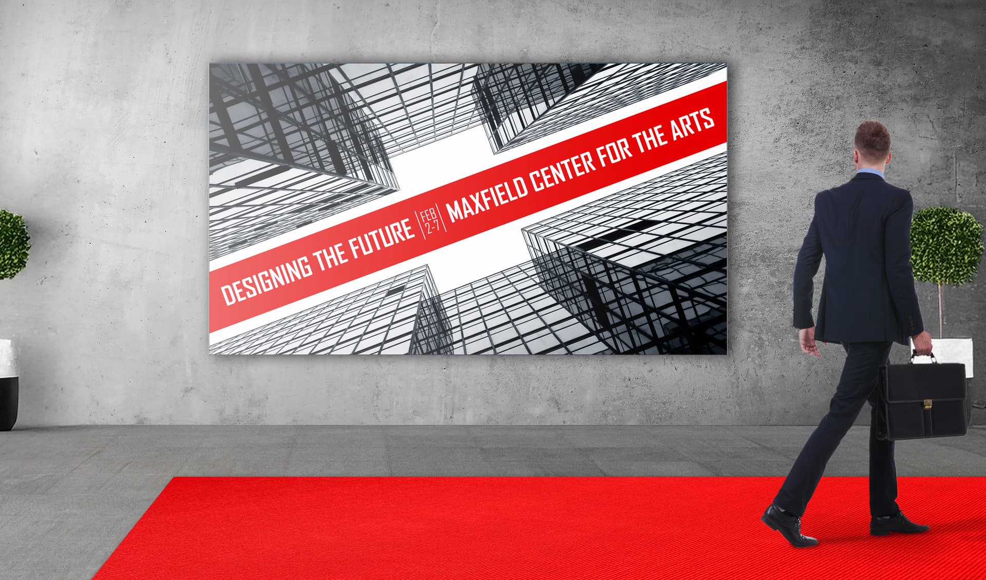Direct View LED Video Wall being showcased in a trade show space