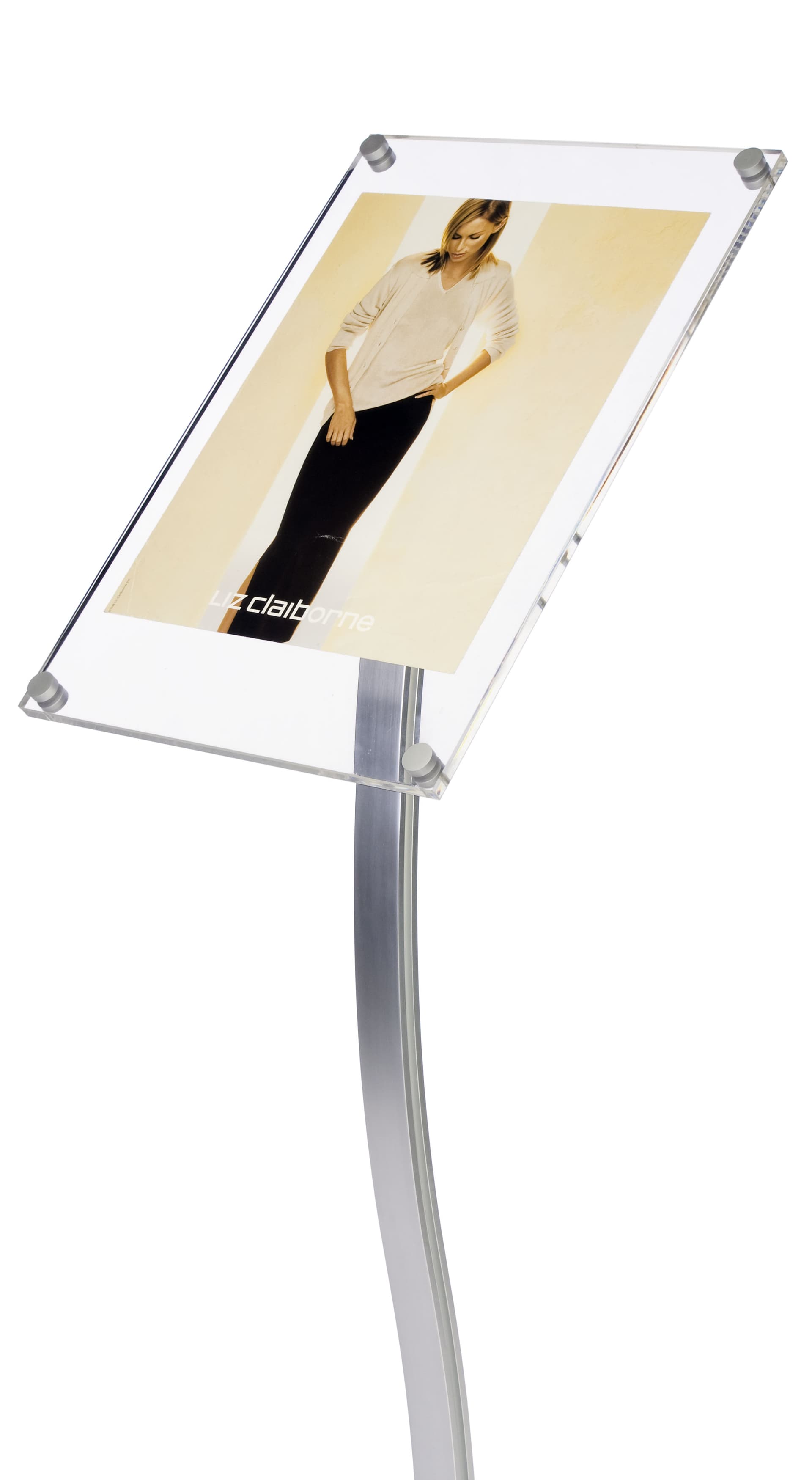Sign Stand: Silver w/ 11" x 17" Sign Holder