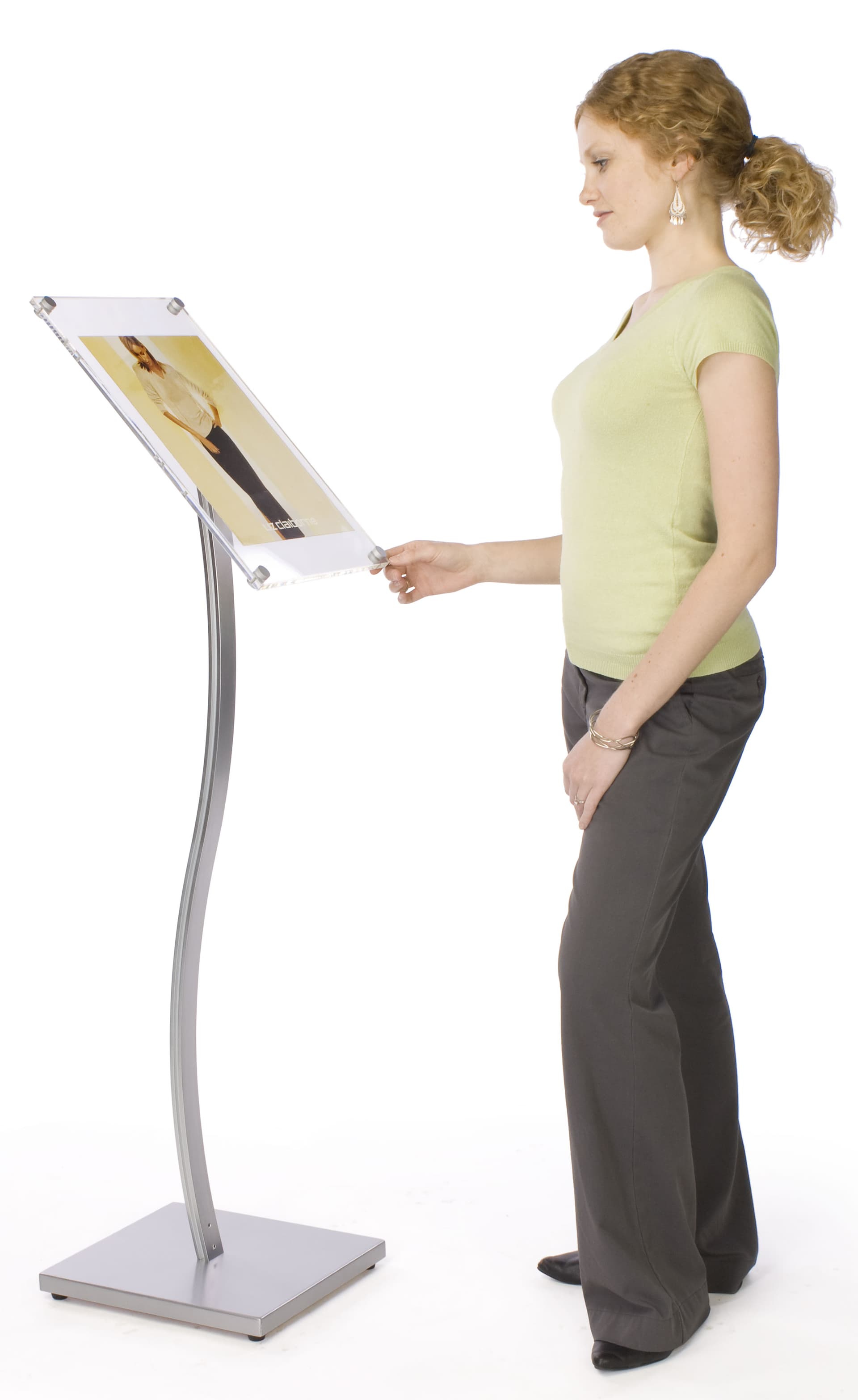 Sign Stand: Silver w/ 11" x 17" Sign Holder