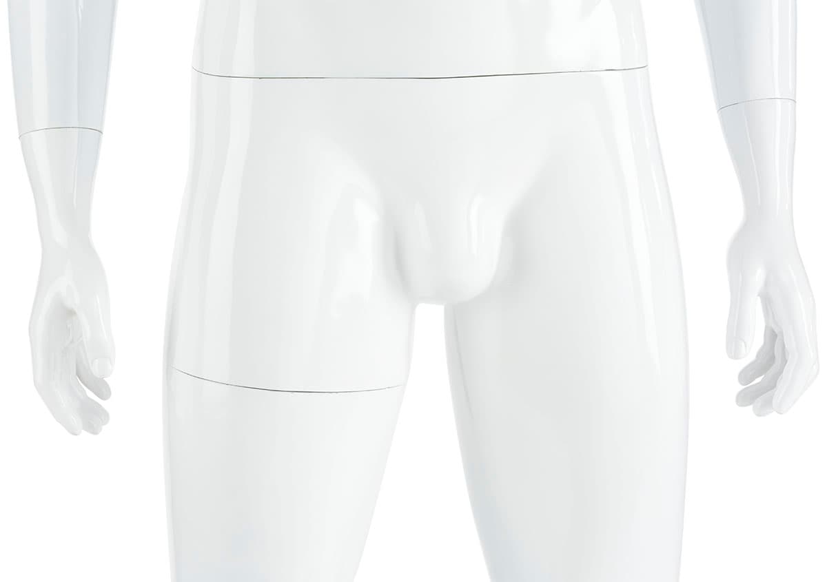 Muscular Male Mannequin with Fully Formed Hands