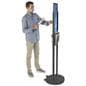 Black 18 x 24 Wheeled Poster Display with 8 Pamphlet Pockets, Powder Coated