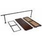 Outrigger Add-On Unit with Dark Wood Shelves for Creating Larger Retail Units