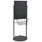 Black Wheeled 22 x 28 Poster & Literature Stand with PVC Inserts