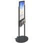 Black 22 x 28 Mobile Poster Display with 10 Literature Pockets for Graphics