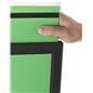 Black 22 x 28 Mobile Poster Display with 10 Literature Pockets, PVC Backer