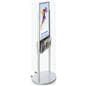 Silver 22 x 28 Mobile Poster Display with 10 Information Pockets for Graphics