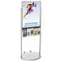 Freestanding Silver 22 x 28 Mobile Poster Display with 10 Information Pockets