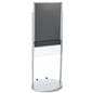 Silver 22 x 28 Mobile Poster Display with 10 Information Pockets