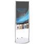 Floor Standing Mobile Silver 24 x 36 Poster Display with 10 Compartments