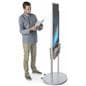 Mobile Silver 24 X 36 Poster Display with 10 Compartments for Leaflets