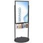 Black 24 X 36 Movable Poster Stand with 5 Literature Pockets for Visuals
