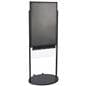 Black 24 X 36 Movable Poster Stand with 5 Literature Pockets