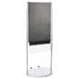 Silver 24 x 36 Moveable Poster Stand with 5 Literature Pockets, Aluminum 