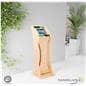 Wooden iPad Kiosk with Graphics and minimal assembly required