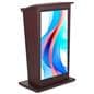 Digital podium with beautiful wood grain texture