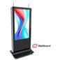 Double-sided digital vertical touchscreen kiosk with multiple displays