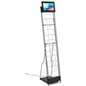 Step and repeat promo booth kit with 10 pocket literature rack