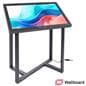 Interactive touch screen kiosk with black colorway