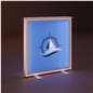 LED Light Box Counter with RGB Frame illuminated in a dark room