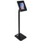 Floor to Counter Public Tablet Holder with Black Enclosure