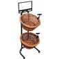 2 Tier Wicker Basket Stand with Price Holder Clips