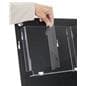 Multi-pocket acrylic brochure rack with easy snap into place pocket dividers 