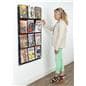 29 inch x 47.5 inch multi-pocket acrylic brochure rack with wall mounted placement