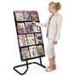 30.5 inch x 57.5 inch 4-tiered literature display stand with floor standing placement 