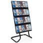 30.5 inch x 57.5 inch 4-tiered literature display with user-friendly assembly