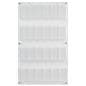 29 inch x 47.5 inch wall mounted acrylic literature display with durable plastic backboard for brochures 