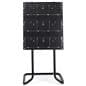 30.5 inch x 57.5 inch tiered acrylic literature floor stand with metal frame 