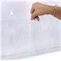 3-tier wall mounted literature rack with transparent inserts 