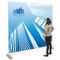 Single sided 8’ wide banner backdrop with wrinkle free look 