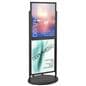 Black Dual 22 x 28 Mobile Poster Display, Wheeled