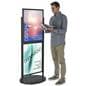Black Dual 22 x 28 Mobile Poster Display with Powder Coat Finish