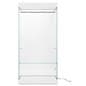 Retail glass wardrobe comes with lower shelf and top hanging bar