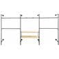 Pipe Wall Mounted Outrigger System with 4 Regular Clothing Hanging Bars