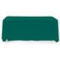 Green 3-sided event table cloth with rounded top corners to prevent bunching