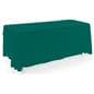 Green 3-sided event table cloth in machine washable fabric