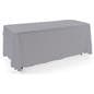 Grey 3-sided event table cloth in machine washable fabric