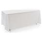 White 3-sided event table cloth in machine washable fabric