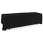 Black 3-sided event table cloth in machine washable polyester fabric