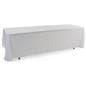 White 3-sided event table cloth in machine washable polyester fabric