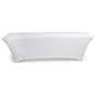 Stretch table cloth is made of fire retardant polyester