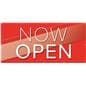 Now open banner with 10 metal grommets