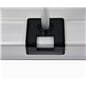 Edge retractable banner stand with collapsible pole 