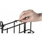 Black A-Frame Literature Pocket With Business Card Holder and Sliding Divider