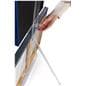 Acrylic tripod easel is height adjustable