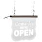 Edge lit open signage with LED illumination